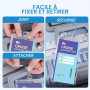 Teskyer 8 Pièces Porte Étiquette Bagage de Croisière, Imperméable à l'Eau, Transparent, Durable, avec Zip Seal, Boucles en Acier