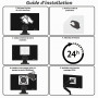 Adaptateur de montage universel VESA pour écrans d'ordinateur et tablettes non-VESA de 13 à 27", 75 x 75 mm