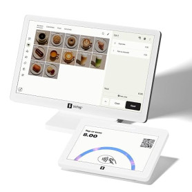 SumUp Caisse enregistreuse, Système de caisse tout-en-un avec écran tactile 13" et écran client 8", TPE pour paiement par carte