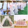 sourcing map Tulle Rouleaux 6" Or Jaune pour Décoration Emballage Mariage | Tissu Bobines, 25 Yards, pour Bricolage Artisanat