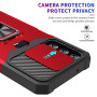 Wanglaism Rouge Coque Compatible avec Samsung Galaxy A07 5G（No 4G） Qualité Militaire Rigide Housse + 1 Verre Trempé, Étui avec M