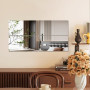 Lot de 4 miroirs autocollants pour murs, miroirs rectangulaires en acrylique HD, sans verre, incassable, pour maquillage, entraî