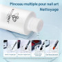 Modelones Slip Solution Polygel Liquide 120ML, Nail Extension Construction Polymer Gel Solution Liquide Kit de Nettoyage avec Pi