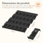 Lifewit Rangement d'Épices pour Cuisine, 24 Pièces Sans Bocaux, Étagère à Pot Epices de Tiroir Colocalisable et Antidérapants, O