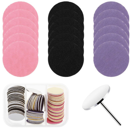Disques De Papier Abrasif (Grain 80 150 240) Et Forets À Ongles En Métal Limes À Pieds Disques De Papier Abrasif De Rechange pou