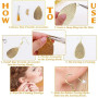 PLABBDPL 200 Pièces Crochets de Boucle d'oreille Or Agrent terne en Acier Inoxydable, Fil d'oreille Crochets avec Boule Ressort