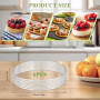 Teokantz 6 Pièces 10 cm Cercle à Pâtisserie, Cercle à Tarte Perforé | 430 Acier Inoxydable, Moule à Tarte, Tartelette, Pâtisseri