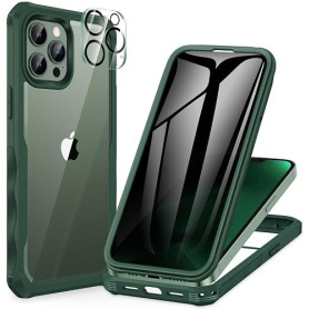 CENHUFO Anti Espion Coque iPhone 13 Pro Max, avec Protection écran Verre Trempé Anti Espion et Protecteur Caméra [HD 9H Dureté]