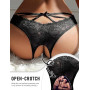 comeondear String Ouvert Femme Sexy Tanga Dentelle Culotte Grande Taille | Fleurs,Chic,Dos Ajouré,Slip Bresilien Respirante,sous