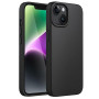 JETech Coque Silicone pour iPhone 14 Plus, Noir | Toucher Soyeux, Étui Housse Protection Antichoc, Résistant aux Rayures, Doublu