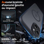 TOCOL Coque pour iPhone 14 Plus, Compatible avec MagSafe, Noir | Protection de Qualité Militaire, Résistant aux Rayures, Anti-Tr