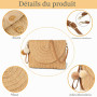 BTHRORO Sacs à Main Portés épaule pour Femme, Sac en Paille Vintage Sac à Main de Plage d'été Tissés, Portable Sac Bandouliere e