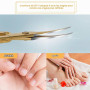 URAQT Ciseaux à Cuticules Professionnel,Ciseaux à Ongles Sourcils,Or Titane | Lame Incurvée en Acier Inoxydable Manucure Pédicur