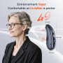 Villear Dispositif d’Écoute Personnel pour Personnes Âgées, 16 Canaux Numériques, Son Clair et Précis, Rechargeable USB-C, Jusqu