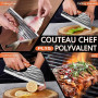 Plys Couteau Chinois Cuisine de Chef Couteaux et Ustensiles de Cuisine de Viande Legume Saucisson Couteau Hachoir