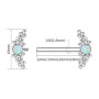 hengkaixuan Piercing pour téton en titane G23 - Calibre 14 - Pour femme - Or rose - Argent - Oxyde de zirconium - 12 - 14 - 16 -