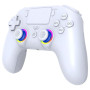 Subsonic - Manette sans Fil pour PS5 et PC - LED RGB - Blanche | Ergonomique, LED Programmables, Fonction Vibration, Pavé Tactil