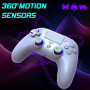 Subsonic - Manette sans Fil pour PS5 et PC - LED RGB - Blanche | Ergonomique, LED Programmables, Fonction Vibration, Pavé Tactil