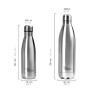 OTTO KONING Gourde Isotherme 1L Inox - Bouteille Thermos Café Thé Sans BPA | Inox 18/8 sans BPA, double paroi sous vide, chaud 1