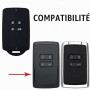 Coques de Clé Renaul-t Clio, Coque en Silicone de Voiture - 4 Boutons-Blau | pour Renaul-t Clio Megane Koleos Kadjar Kangoo Twin