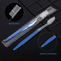 UILYNIU 24 Pièces Brosse à Dents de Voyage Emballées Individuellement, Brosses à Dents Jetables avec Manche Bleu, Portable Paque