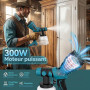 Kit de Pistolet à Peinture Electrique de 600 W, avec Réservoir de 1,2 L, 3 Buses et 3 Modes de Pulvérisation. Convient pour Les