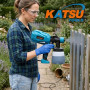 KATSU Pistolet de Peinture Électrique 400W 800ml avec 3 Buses et 3 Modes de Pulvérisation pour Clôtures, Murs, Plafonds, Traitem