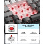 OMOTON Clavier sans Fil Gamer TKL 75% Mécanique ISO-FR QMK Via | Tri Mode 2.4GHz/Bluetooth/Filaire, Rétroéclairage RVB, Hot-Swap