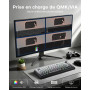 OMOTON Clavier sans Fil Gamer TKL 75% Mécanique ISO-FR QMK Via | Tri Mode 2.4GHz/Bluetooth/Filaire, Rétroéclairage RVB, Hot-Swap