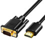 Câble adaptateur HDMI vers VGA en plaqué or, 1080p - pour ordinateur de bureau, projecteur, HDTV, Raspberry Pi, Roku, Xbox (1 m)