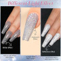 Born Pretty Vernis Semi Permanent Pailleté, 6 Couleurs Or Rouge Argent Brillant Réfléchissant Gel Nail Polish Soak Off U V/LED S