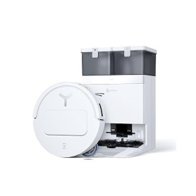 ECOVACS DEEBOT T50 Omni Gen3 Robot Aspirateur Laveur 25 000 Pa 81mm AIVI 3D | TruEdge 2.0, brosse & patin extensibles, ZeroTangl