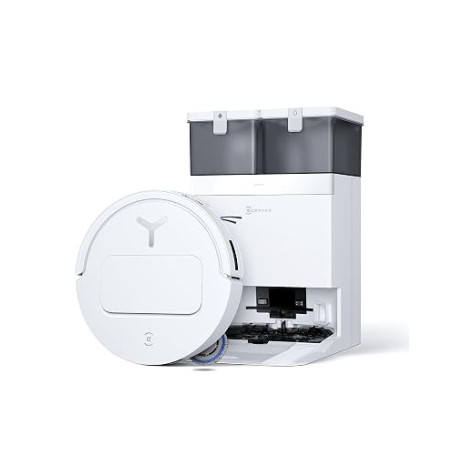 ECOVACS DEEBOT T50 Omni Gen3 Robot Aspirateur Laveur 25 000 Pa 81mm AIVI 3D | TruEdge 2.0, brosse & patin extensibles, ZeroTangl