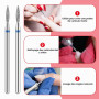 YUXIANLB Lot De 6 Forets À Cuticules En Forme De Flamme Avec Étui Outils De Manucure Professionnels De 3/32" En Carbure De Tungs