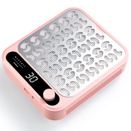 Makartt Aspirateur Ongles Professional Nail Dust Collector LED | itesse Réglable, Filtre Réutilisable, Idéal pour Salon & Domici