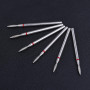 YUXIANLB Lot De 6 Forets À Cuticules Diamantés Avec Étui Outils De Manucure Professionnels De 3/32" En Carbure De Tungstène Pour