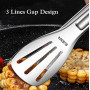 Extodry Lot de 2 pinces de cuisine en acier inoxydable 304 (30.5 cm, 22.9 cm), pince de cuisine, pince à barbecue, pince résista