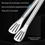 Extodry Pince de cuisine robuste (22.9 cm),Sans danger pour les aliments, facile à nettoyer, stable en acier inoxydable 304,Arge
