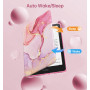 MoKo Coque Pivotante à 360° pour 7" eBook Reader, Marbre Rose Clair Doré | Étui Protection à Dos Clair, Magnétique Détachable, S