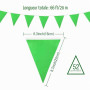 Guirlande de fanions verts, 20 m, 52 pièces, triangles en tissu, pour décoration intérieure et extérieure, anniversaire, baby sh