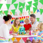 Guirlande de fanions verts, 20 m, 52 pièces, triangles en tissu, pour décoration intérieure et extérieure, anniversaire, baby sh