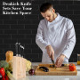 Denkich Couteau Cuisine, 6 Pièces Professionnels Couteaux et Ustensiles de Cuisine en Acier Inoxydable, couteaux de cuisine Port