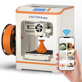 ENTINA TINA2C Imprimante 3D Mini Débutants et Famille, Facile à Utiliser | Préassemblée, Nivellement Automatique, WiFi App Cloud