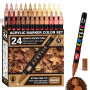 VAKKI 24 Couleurs Feutre Acrylique, Marqueurs Acryliques pointe fine 0,7 mm, Acrylic Paint Markers pour Papier, Verre, Galet, Mé