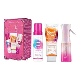 Coffret Cadeau Noël Styling Secrets de Loly - Boucles Volume Définition | Cadeau Noël : coffret 3 produits styling boucles. Mous
