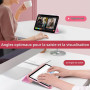 MoKo Coque pour iPad Mini 7 A17 Pro 2024, iPad Mini 6e Gén 2021 8,3", Rose | Pour iPad Mini Coque avec Porte-Stylet, Léger Étui 