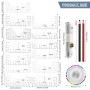 Guide de Règle de T-Shirt 18Pcs Outil d'Alignement de T-Shirt Ruler Guide | Guides de Règle pour T-Shirt | Transparent | Pour Al
