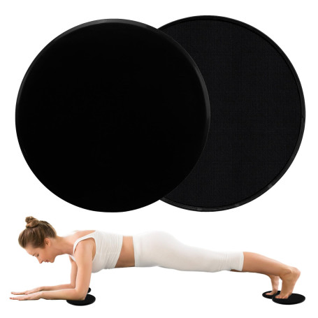 OMCGG Lot de 2 Disques de Glisse Fitness Double Face, Sliders de Musculation Polyvalents pour Entraînement Complet du Corps Acce