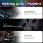 Numark Party Mix III Controleur DJ Bluetooth avec Eclairages | Beat Assist, Smart Fader, 16 Pads, Mixeur DJ 2 Decks, Stems Contr