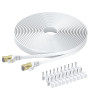BUSOHE Câble Ethernet Cat 8 10M, Réseau RJ45 Haute Vitesse 40Gbps 2000MHz | Gigabit Plat LAN Cordon de Brassage Internet Compati